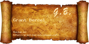 Grant Bercel névjegykártya