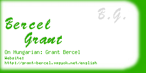 bercel grant business card